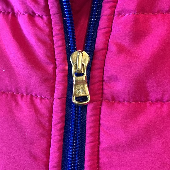 Black and Pink Fleece Jacket by Ralph Lauren - Size L - Picture 2 of 4
